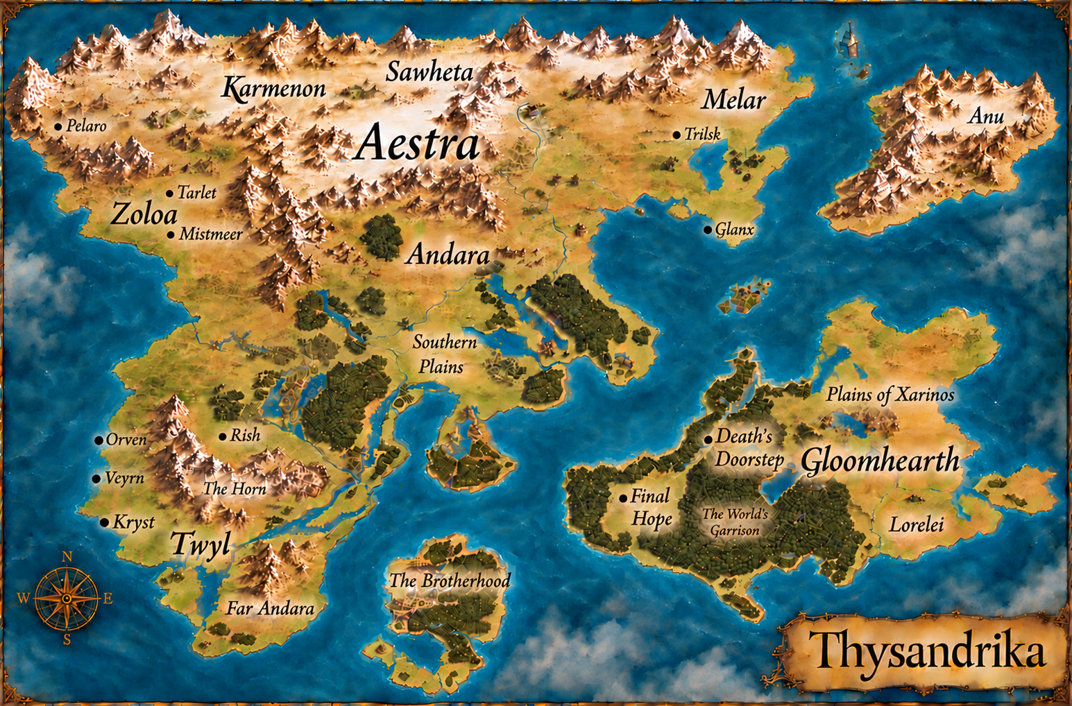 Map of Thysandrika